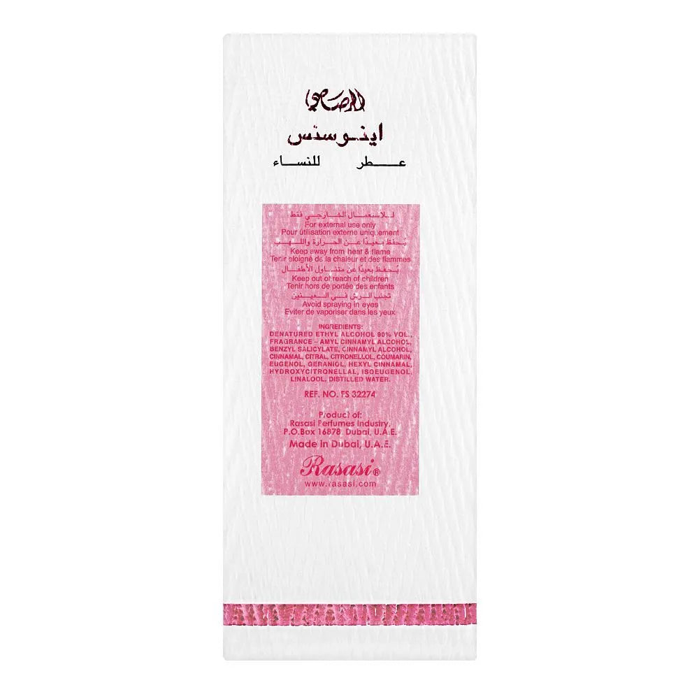 Rasasi Innocence Eau De Parfum, Fragrance For Women - 65ml