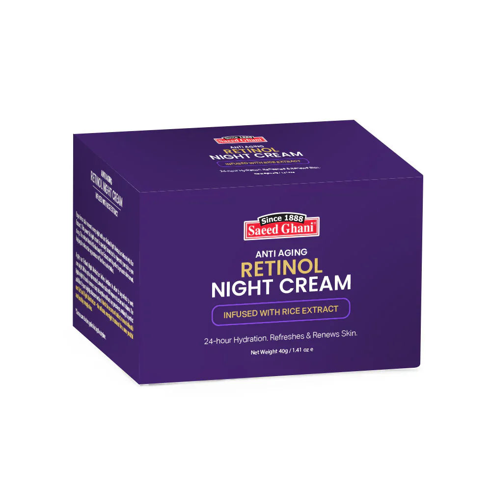Saeed Ghani Anti-Aging Retinol Night Cream – 40g | Premium Skincare & Beauty Products in Pakistan
