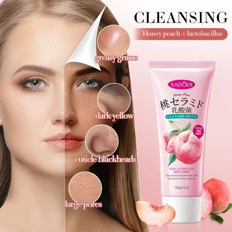 SADOER Organic Fruit Peach Cleanser Oil Control Facial Cleanser - 100gm