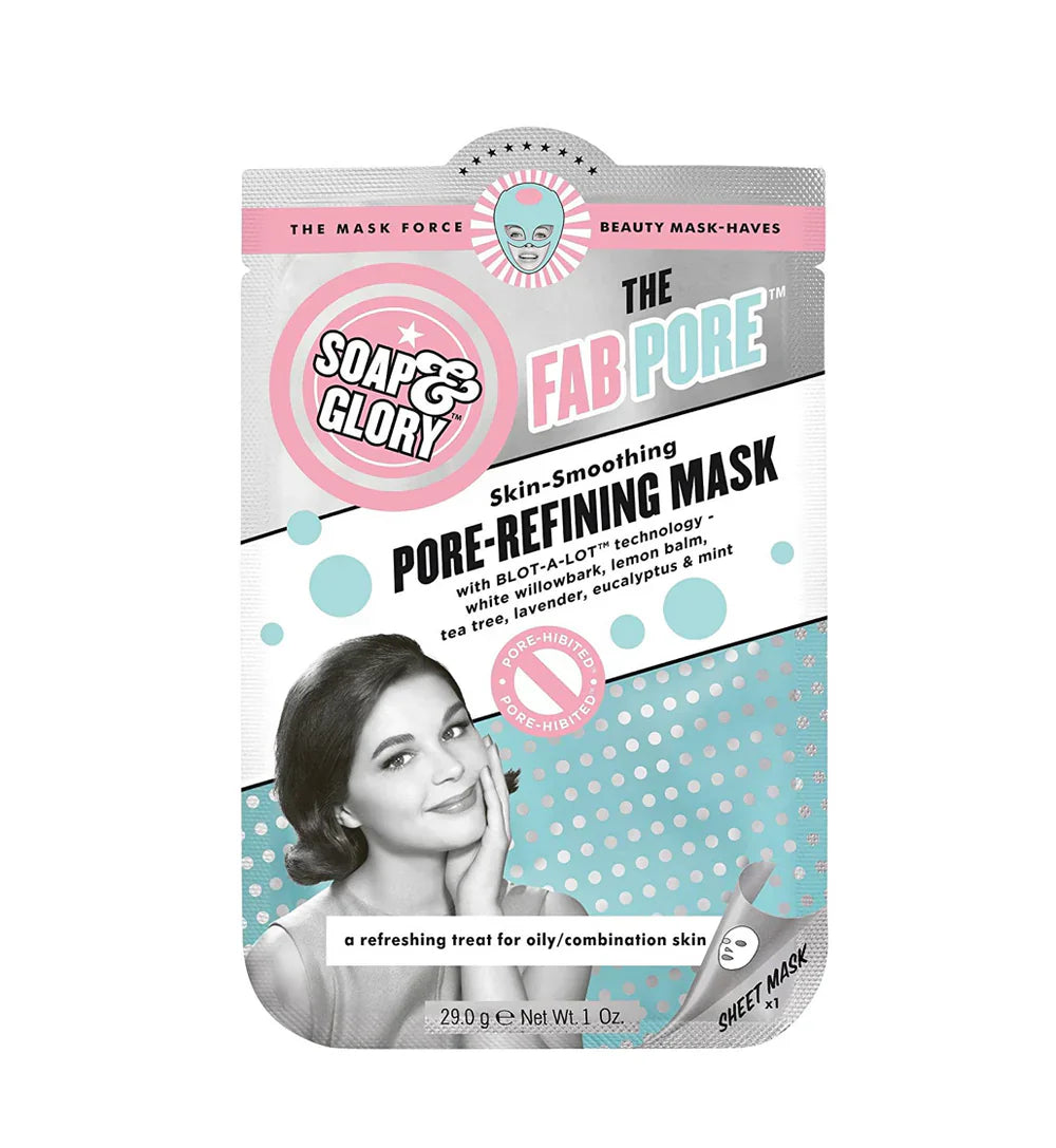 Soap & Glory Fab Pore Refining Biodegradable Sheet Face Mask 29g