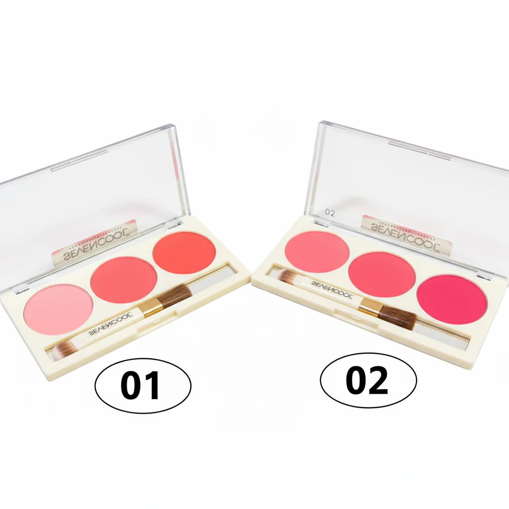 Seven Cool Blusher Palette - 3 Colors