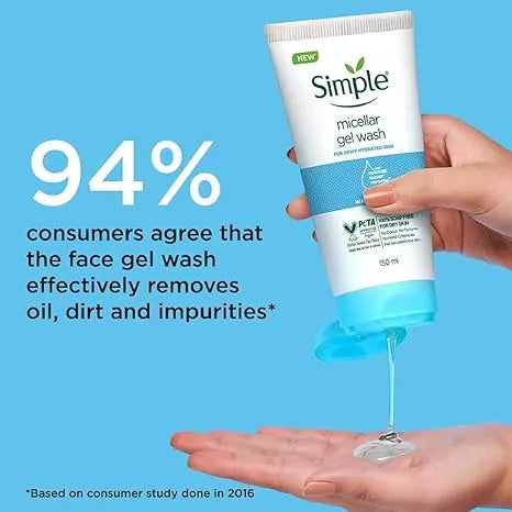 Simple Micellar Facial Gel Wash – Water Boost - 150ml | Premium Skincare & Beauty Products in Pakistan
