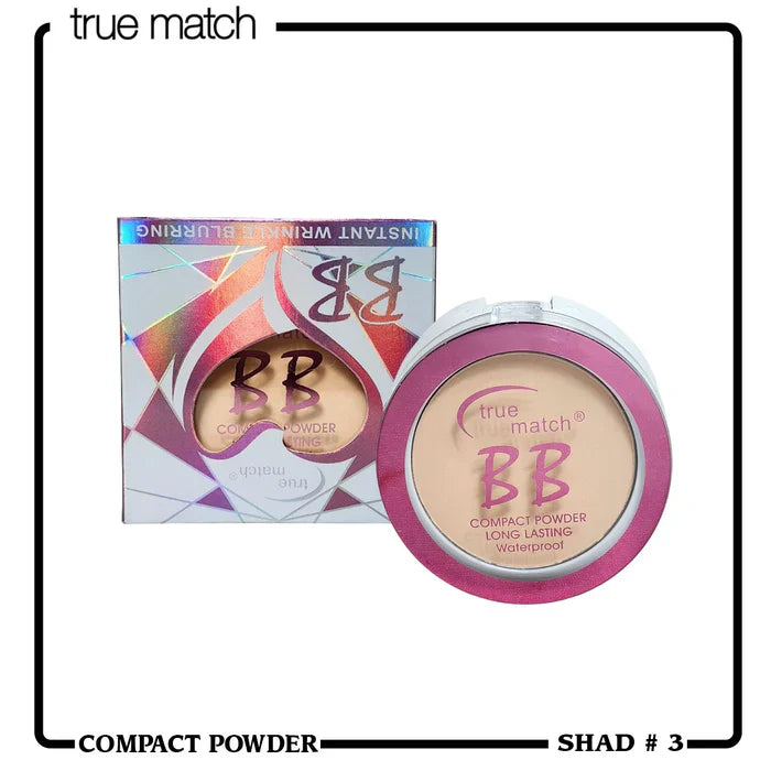 True Match BB Compact Powder Long Lasting Waterproof - Shade 3