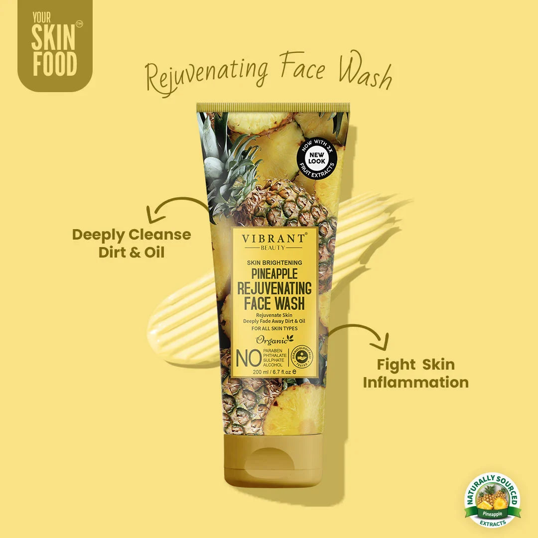 Vibrant Beauty Pineapple Rejuvenating Face Wash (200ml)