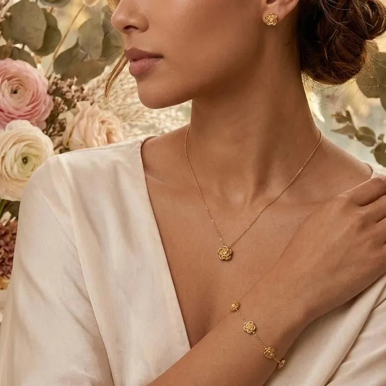 Stainless Steel New Arrival Rose Combo Set