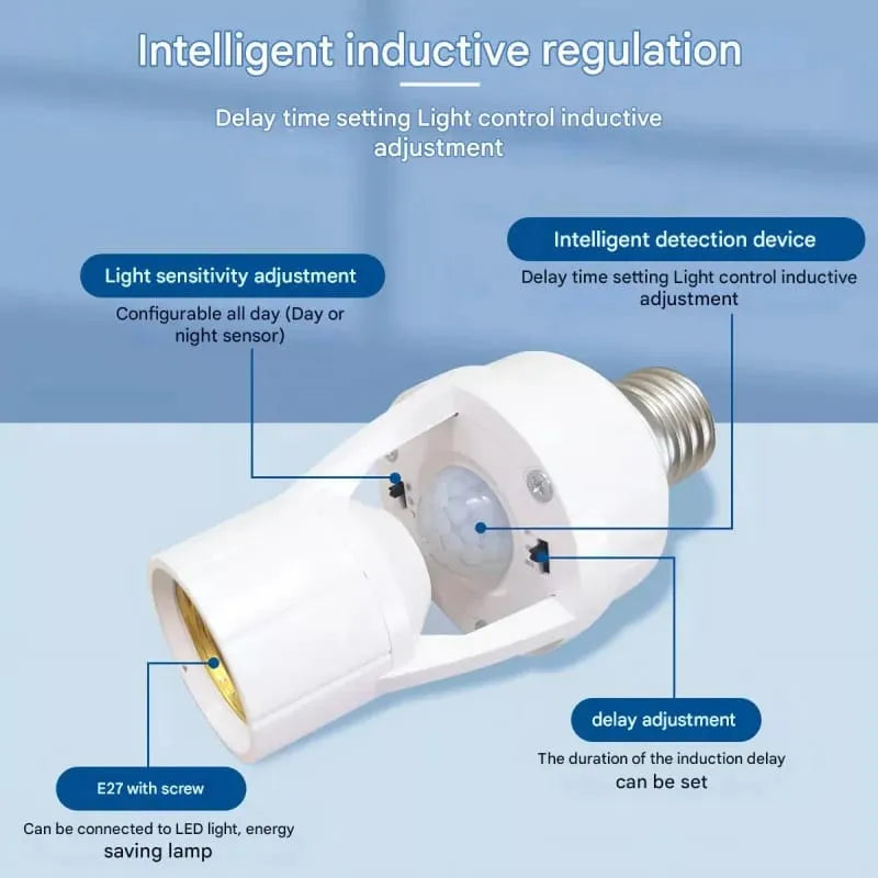 Smart Led Bulb Holder with Motion Sensor Socket