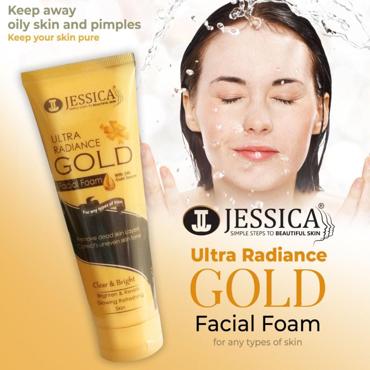 Jessica Ultra Radiance Gold Facial Foam – 125ml | Premium Skincare & Beauty Products in Pakistan