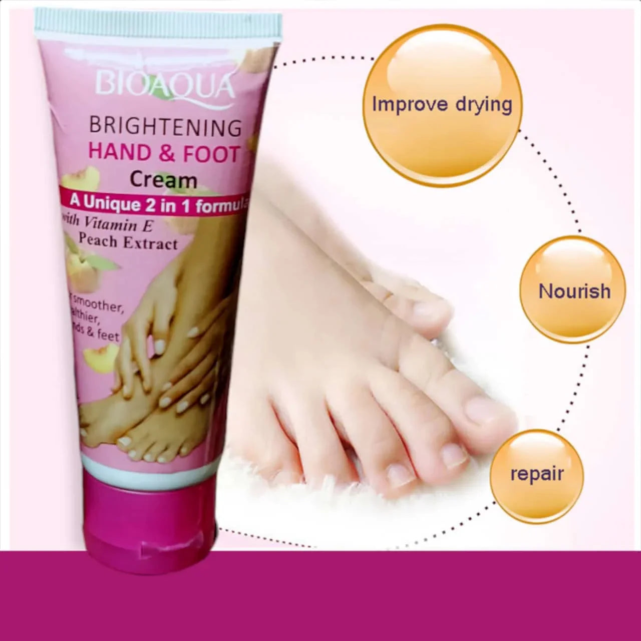 Bioaqua Hand & Foot Cream - A Unique 2 in 1 Formula | Premium Skincare & Beauty Products in Pakistan