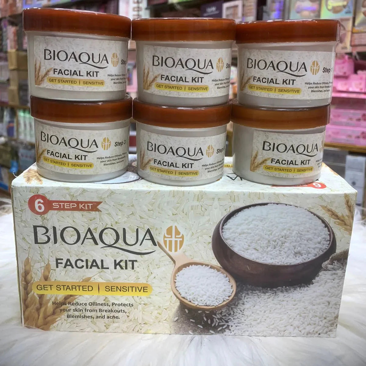 Bioaqua Whitening Rice Facial Kit – 6-Step Facial Set | Premium Skincare & Beauty Products in Pakistan