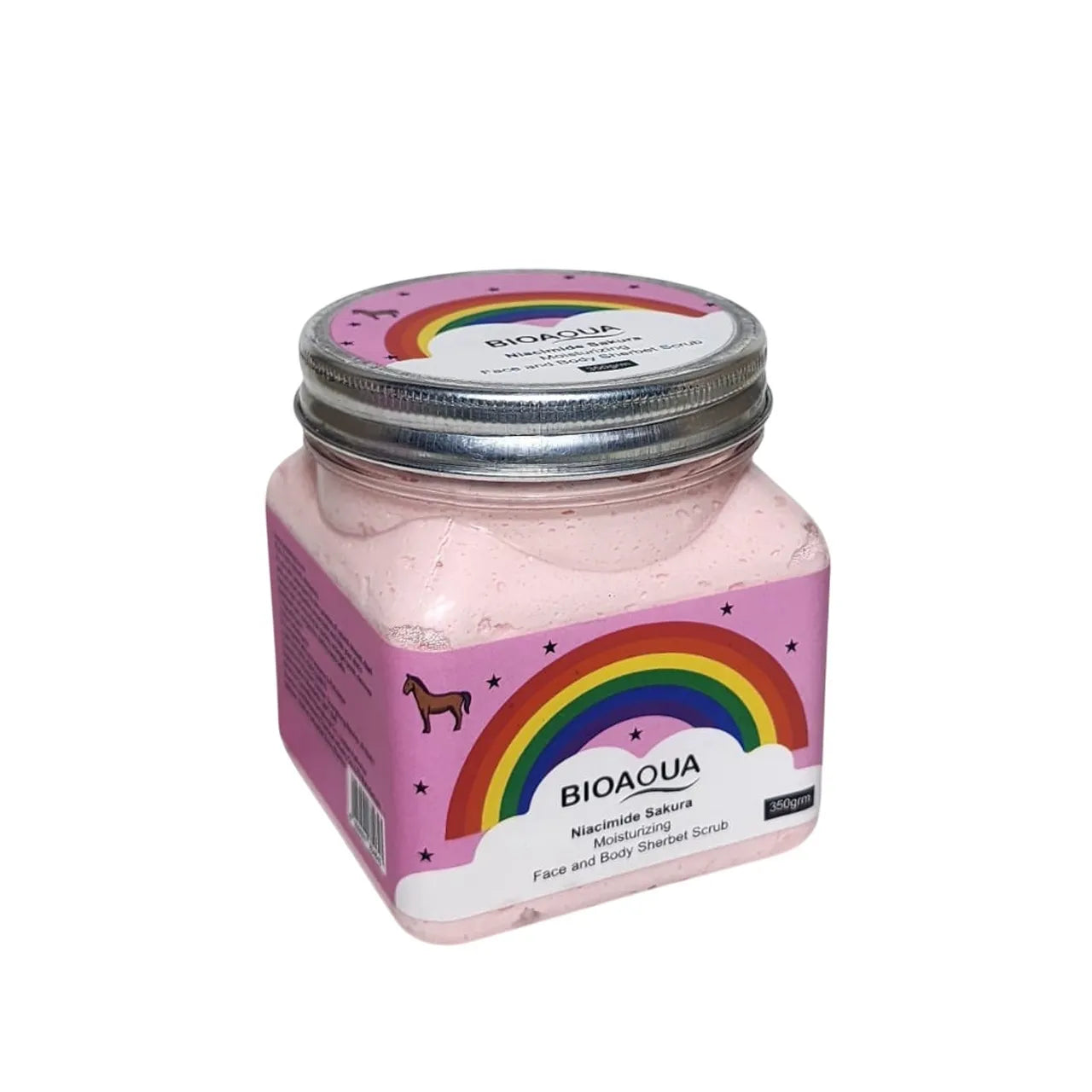Bioaqua Rainbow Niacinamide Sakura Face & Body Scrub - 350g | Premium Skincare & Beauty Products in Pakistan
