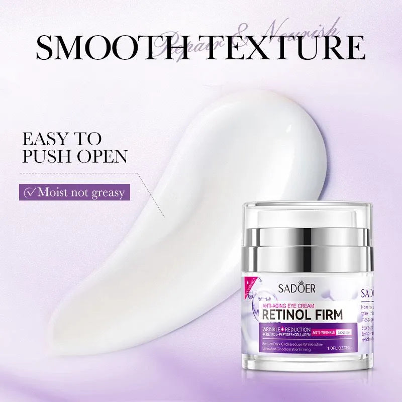 Sadoer Anti‑Aging Retinol Firm Wrinkle Reduction Peptides + Collagen Eye Cream – 30 g | Premium Skincare & Beauty Products in Pakistan