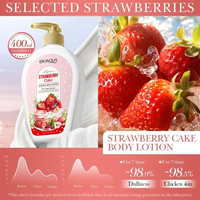 Bioaqua Fragrance Strawberry Cake Nourishing Body Lotion – 400 ml