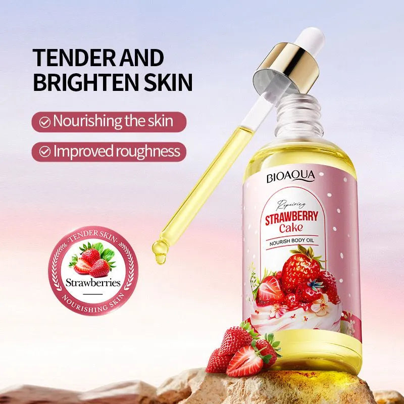 Bioaqua Strawberry Cake Nourishing Body Oil – 100 ml