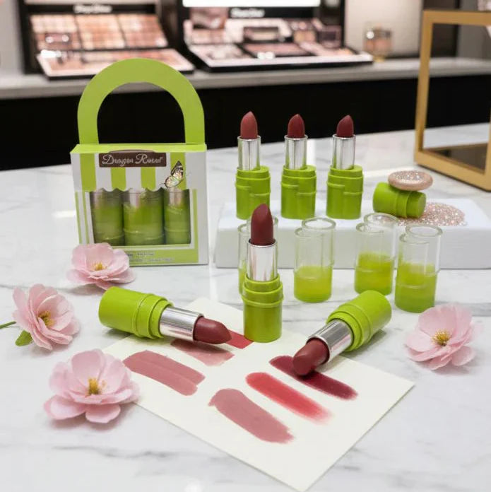 Dragon Ranee Bamboo Bloom Matte Lipstick Set - 3Pcs