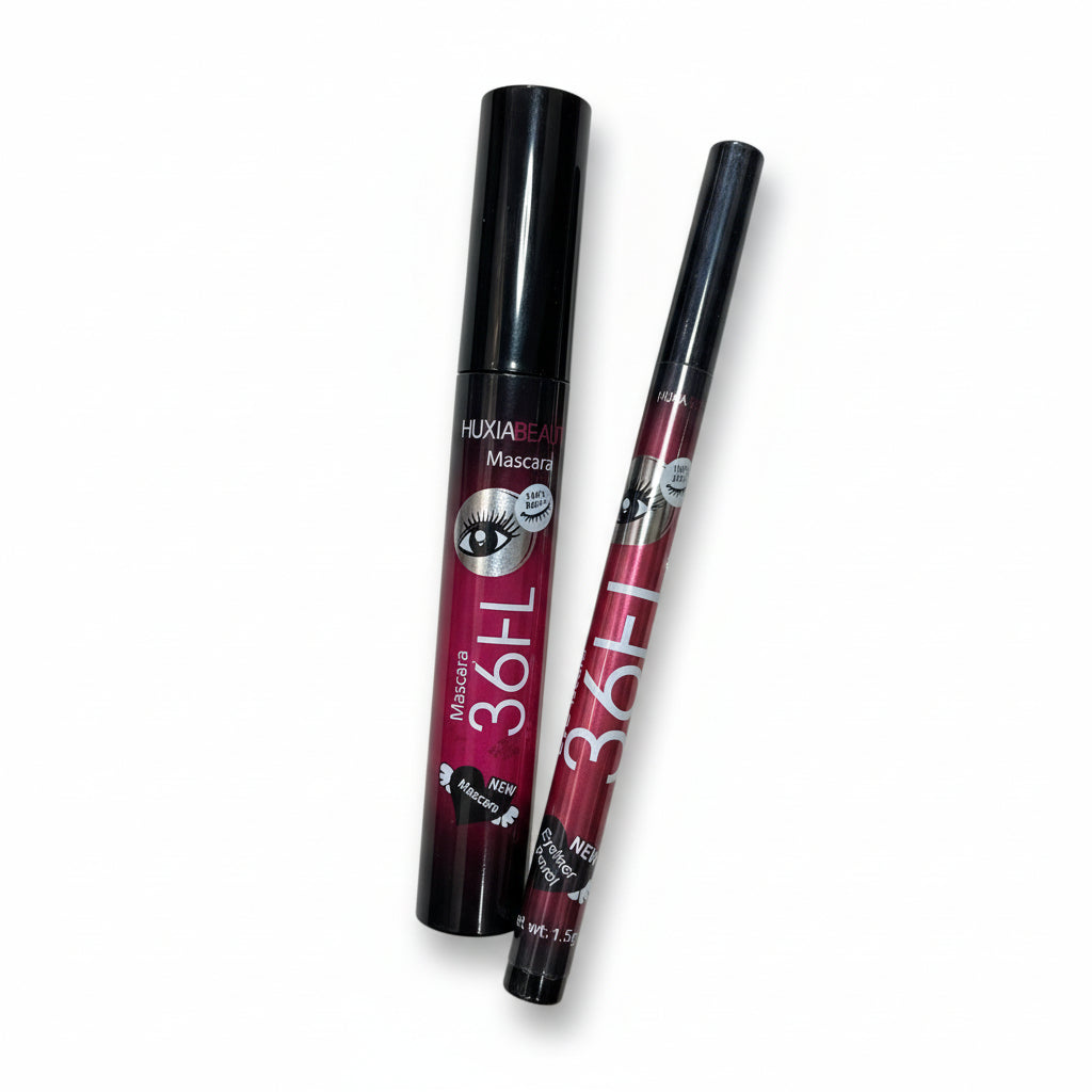 Huxia Beauty 2 in 1 Mascara and Eyeliner Set