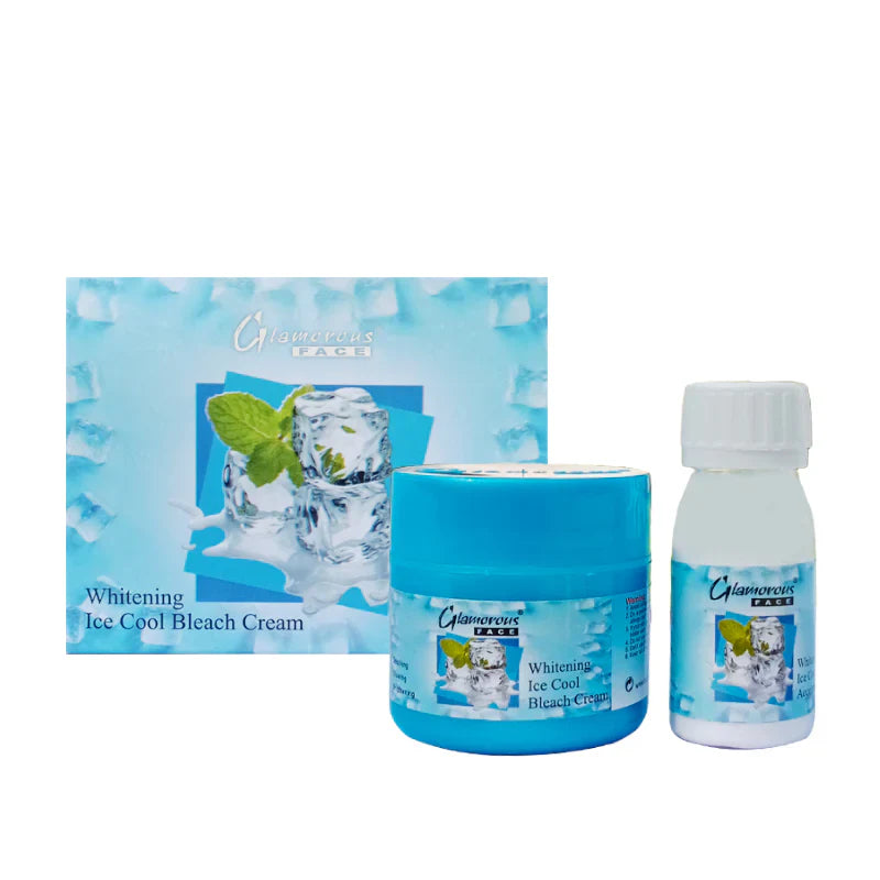 Glamorous Face Ice Cool Bleach Cream, For Soothing, Glowing & Brightening.