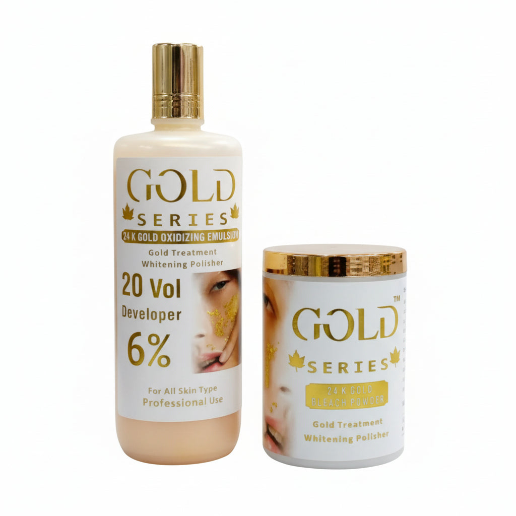 Gold 24K Gold Oxidizing Emulse + Bleach Powder | Premium Skincare & Beauty Products in Pakistan