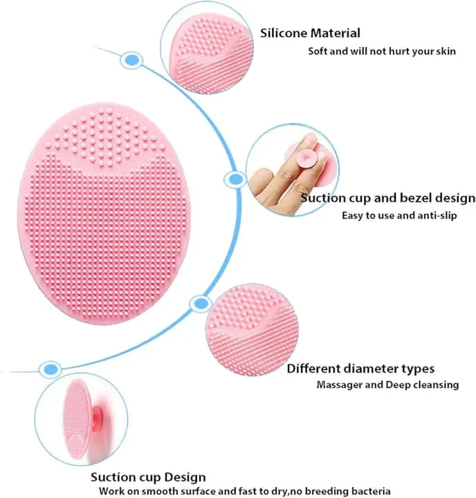 Portable Facial Cleaning Mat Pad Scrubber Silicone Face Cleansing Brush | Premium Skincare & Beauty Products in Pakistan