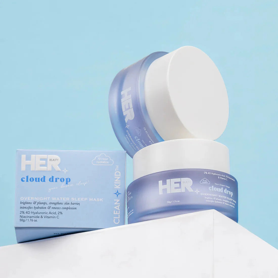 HER Beauty cloud drop Overnight Water Sleep Mask (72hr Hydration) 50ml