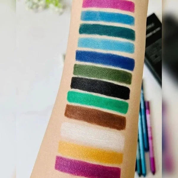 Flormar Waterproof Pencil Eyeliners - Pack of 12