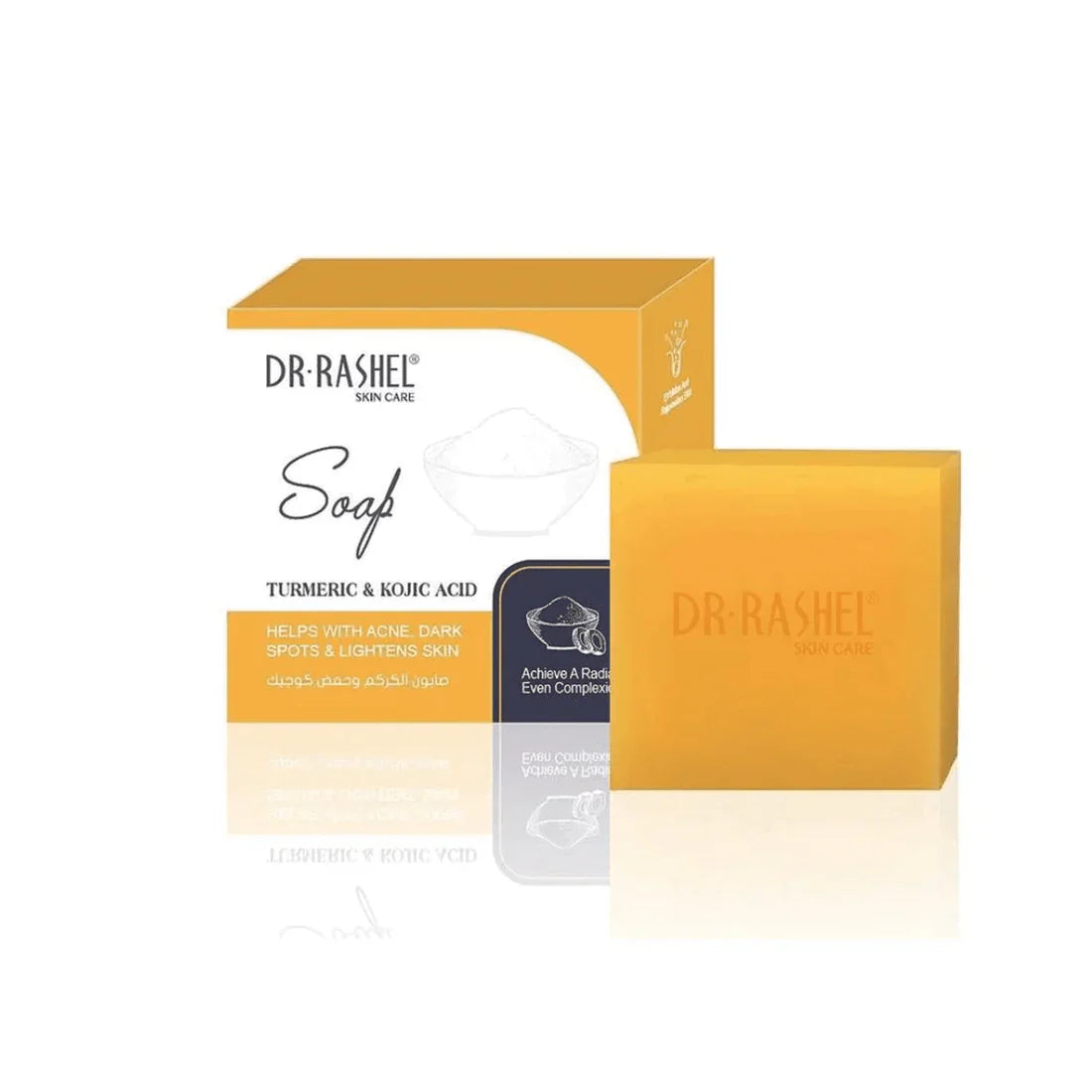 Dr.Rashel Kojic acid and Turmeric Soap for skin soft and glowing 100g