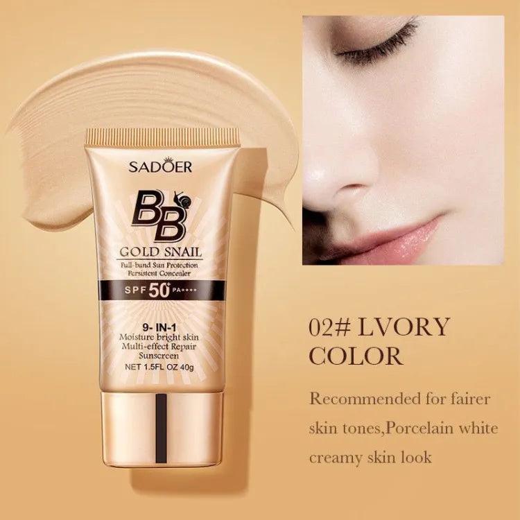 Sadoer Gold Snail Sunscreen BB Cream | Premium Skincare & Beauty Products in Pakistan