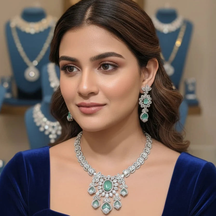 Royal AD Zircon Necklace – Super Finishing Real Diamond