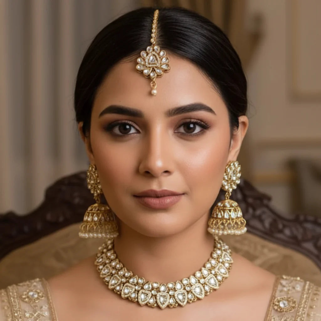 Dabbi Kundan Antique Complete Jewelry Set