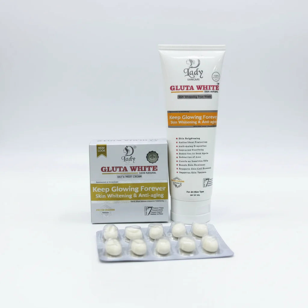 Gluta White 3-in-1 Skin Brightening Deal – Cream, Wash & Capsules | Premium Skincare & Beauty Products in Pakistan