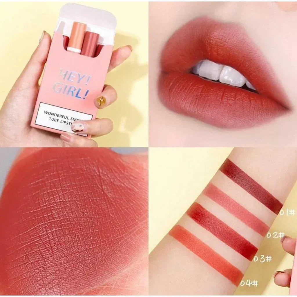 Heng Fang Hey Girl – 4 Pcs Smoke Lipstick Set