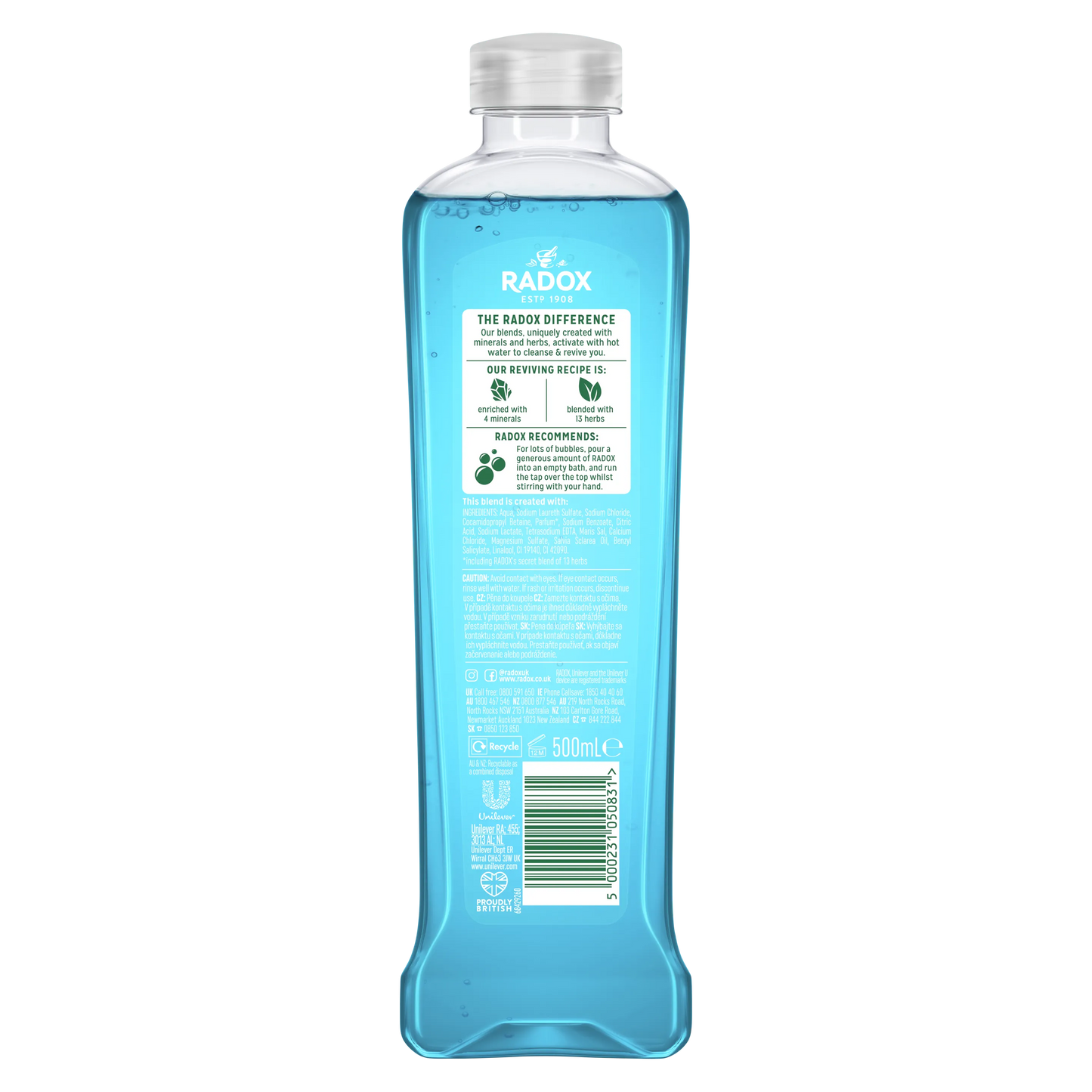 Radox Muscle Soak Bath Soak with Sea Minerals & Sage - 500ml