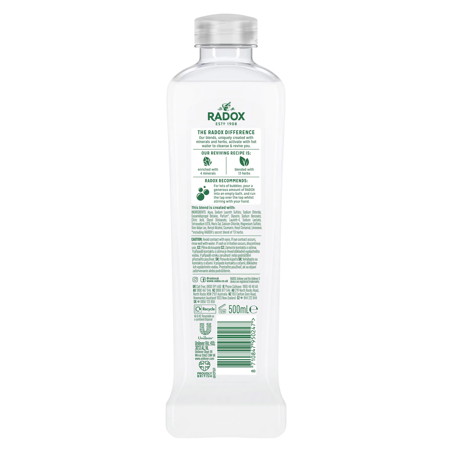 Radox Feel Heavenly Bath Soak with Coconut & Milk - 500ml