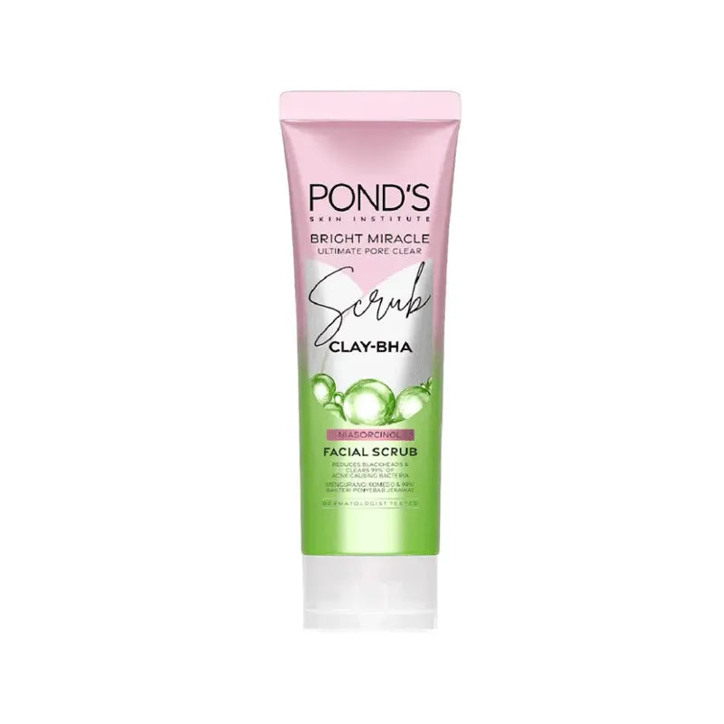 Ponds Bright Miracle Facial Scrub Clay-BHA - 100g | Premium Skincare & Beauty Products in Pakistan