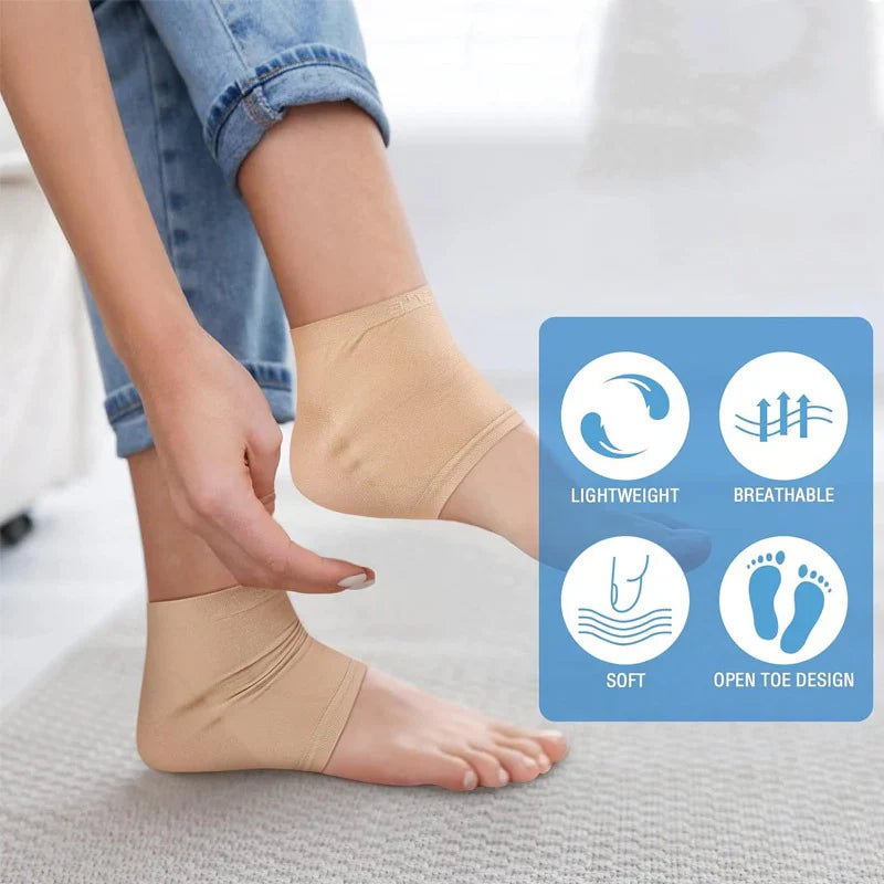 Silicone Heel Protector Moisturizing Gel Sock