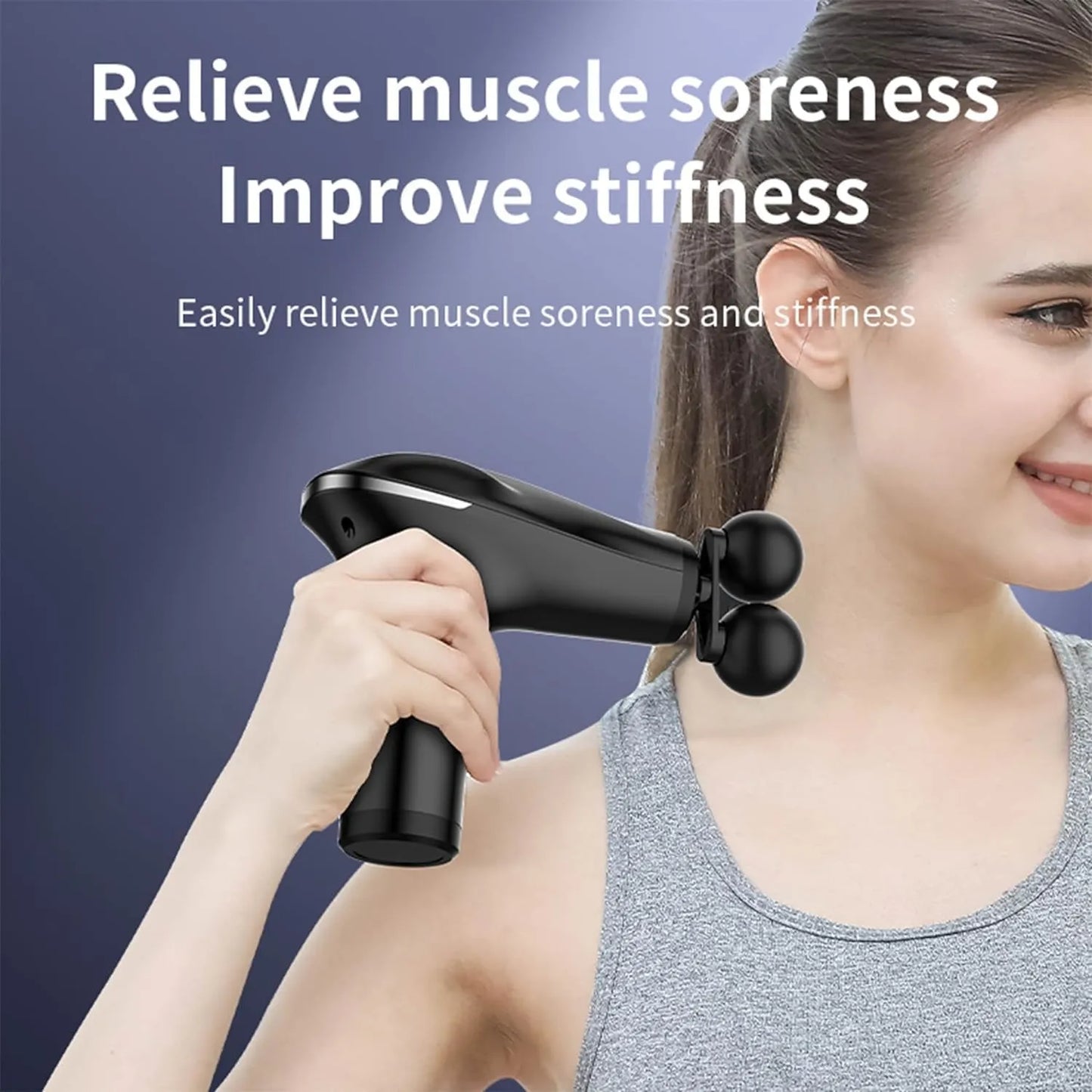 Massage Gun Electric 5 in 1 Double-Headed Electric Massager Gun Full Body Massager