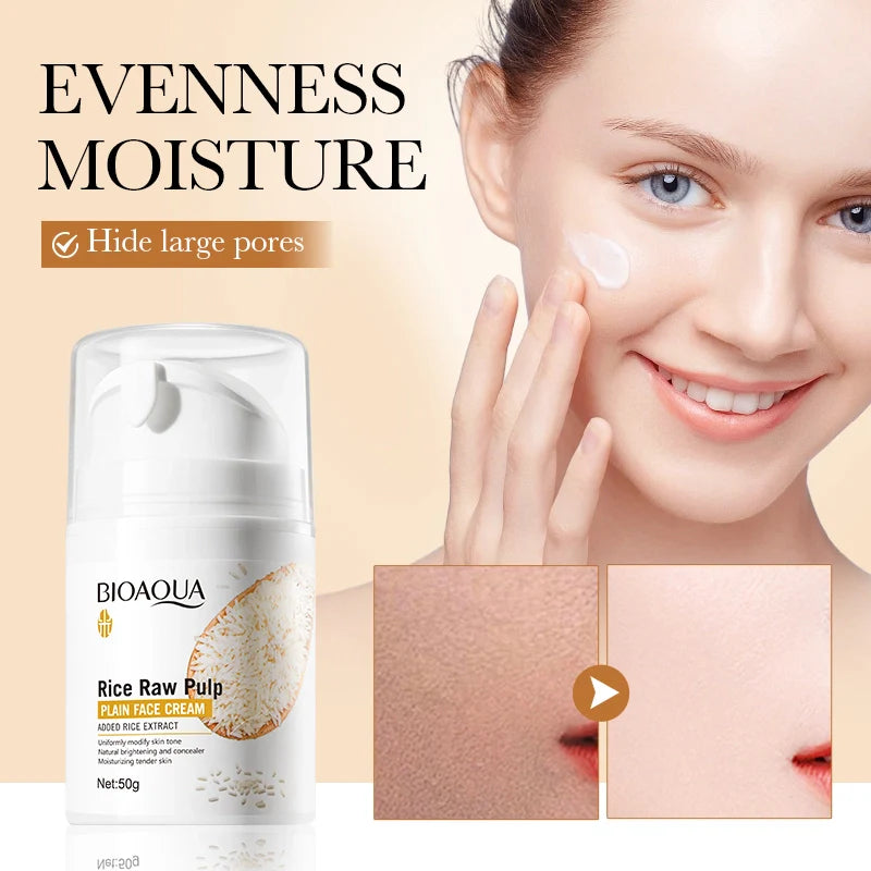 Bioaqua Rice Raw Pulp Face Cream - 50g
