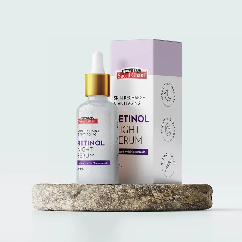 Saeed Ghani Retinol Skin Recharge & Anti-Aging Night Serum - 30ml