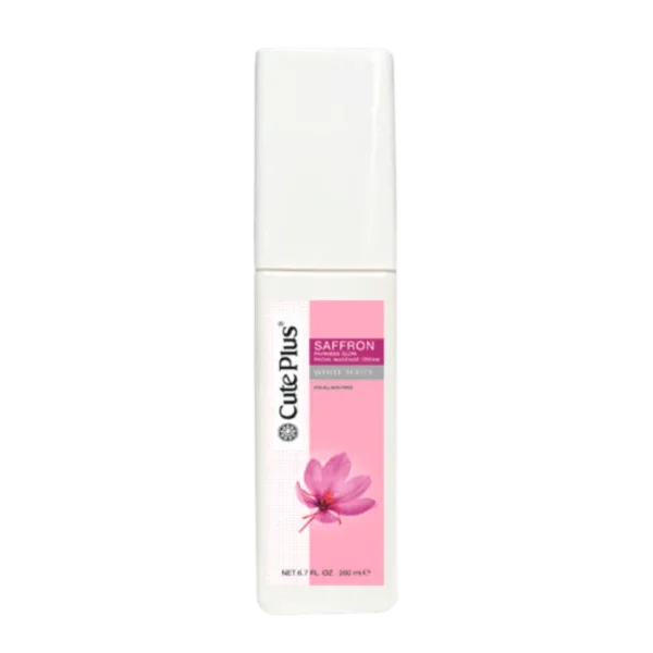 Cute Plus White Series Saffron Fairness Glow Facial Massage Cream - 200ml