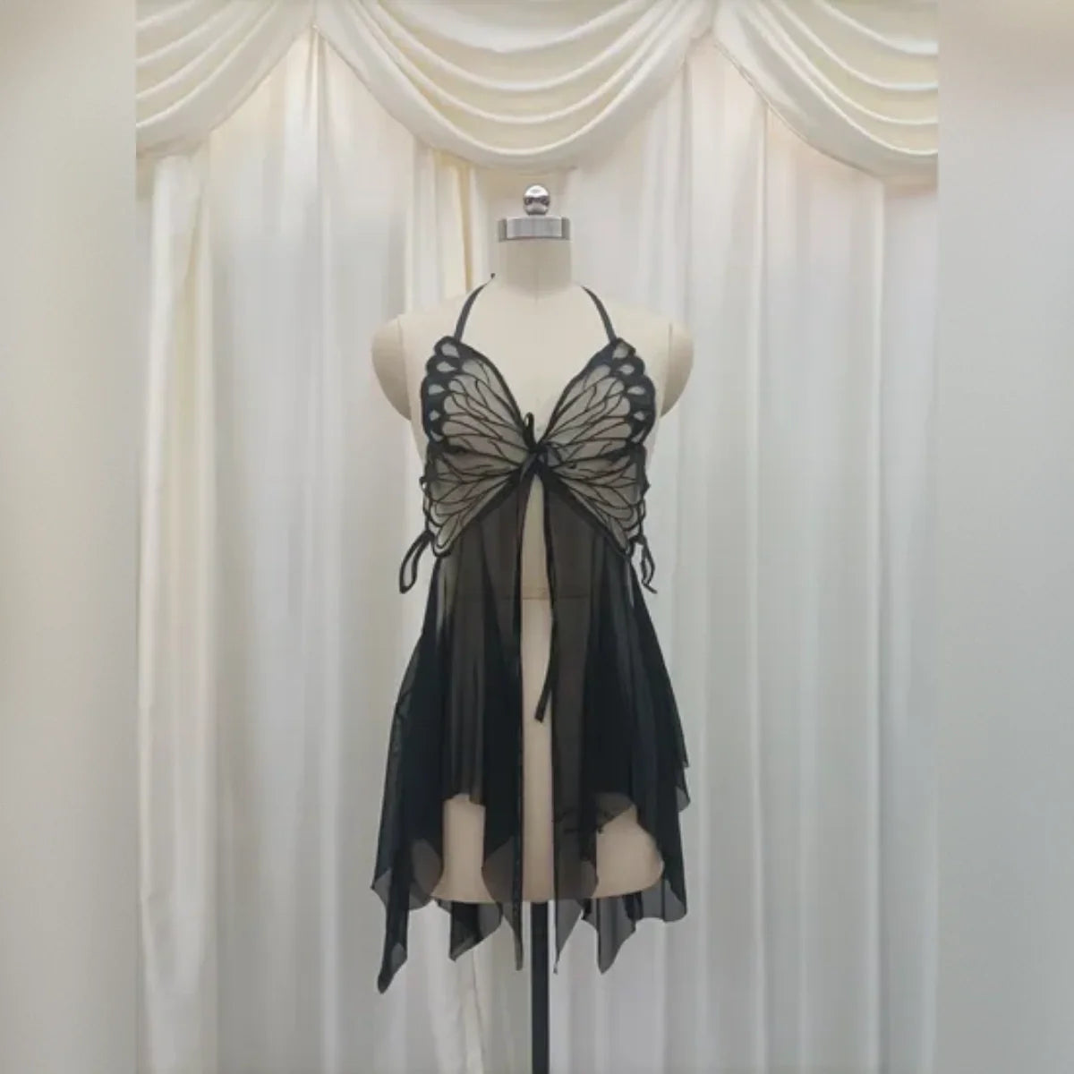 Sexy Transparent Nightgown V-Neck Backless - 2069
