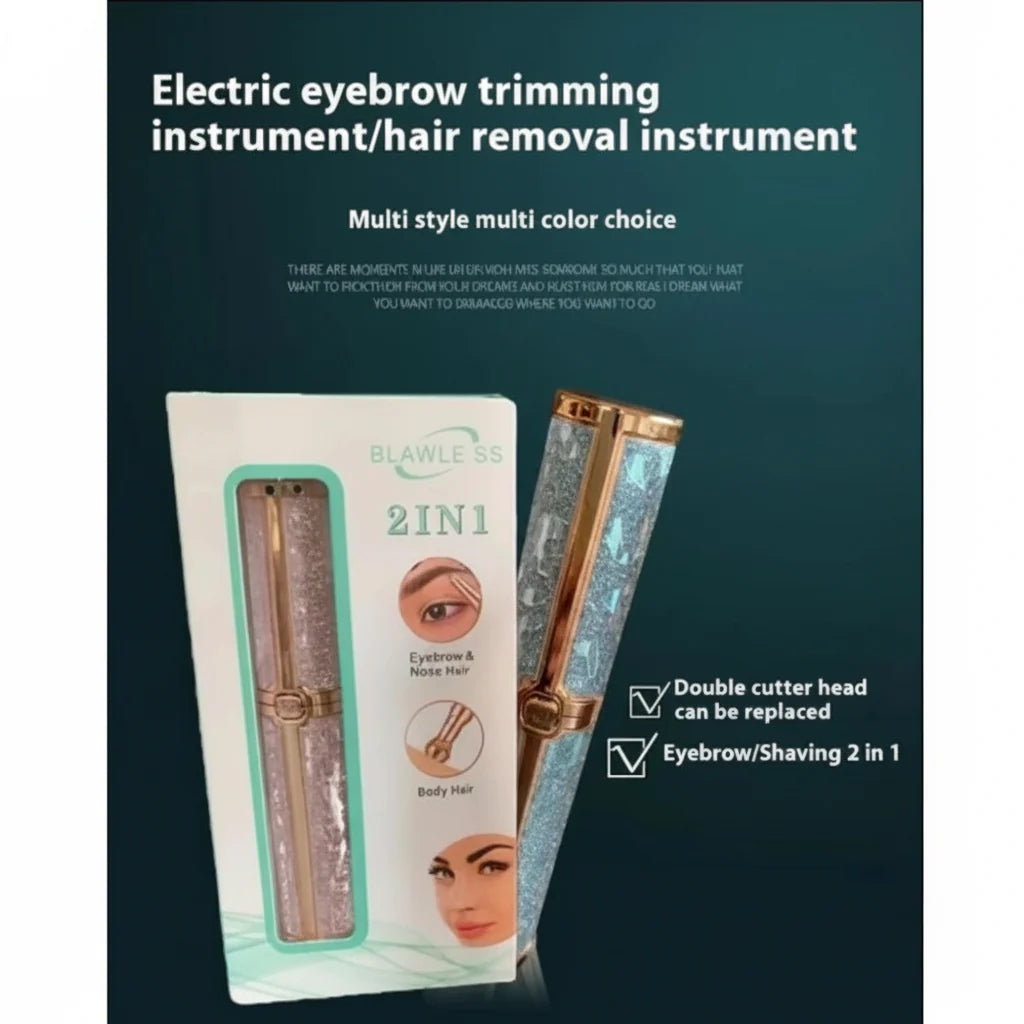 Blawless 2-in-1 rechargeable electric eyebrow and facial hair remover