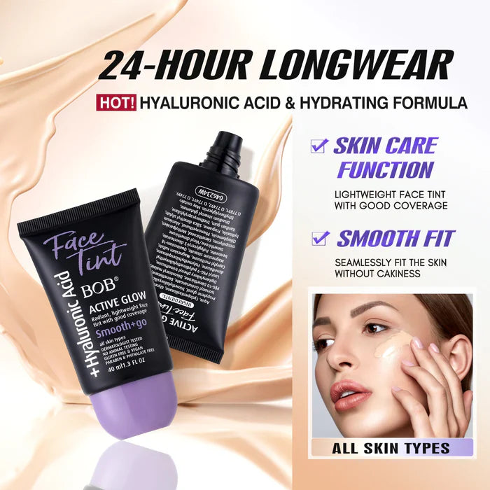 BOB Hyaluronic Acid Active Glow Face Foundation – 40ml