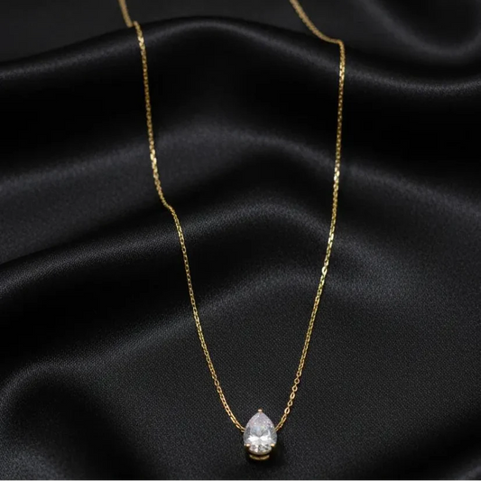 Stainless Steel Almond Style Stone Chain