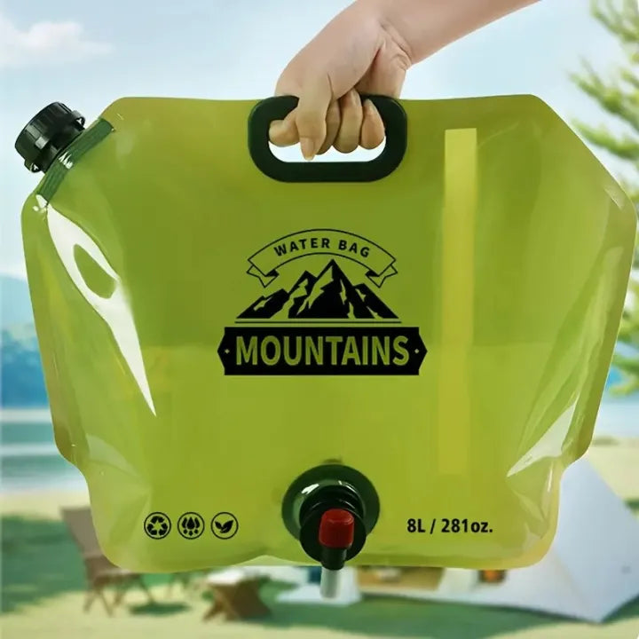 8L Foldable with Tap –  Reusable for Camping, Trekking, Festivals & Events