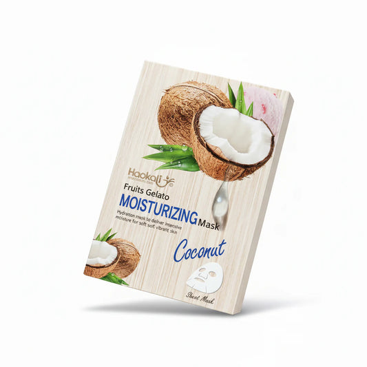 Haokali Fruits Gelato Moisturizing Coconut Facial Sheet Masks  - 10 PCS