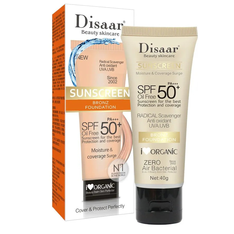 Disaar Sunscreen Bronz Foundation SPF 50 Oil-Free – 40g | Premium Skincare & Beauty Products in Pakistan