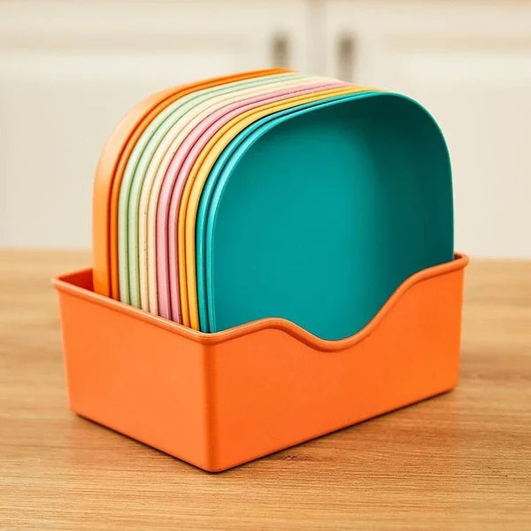 Multi-Function Mini Square Plates Set