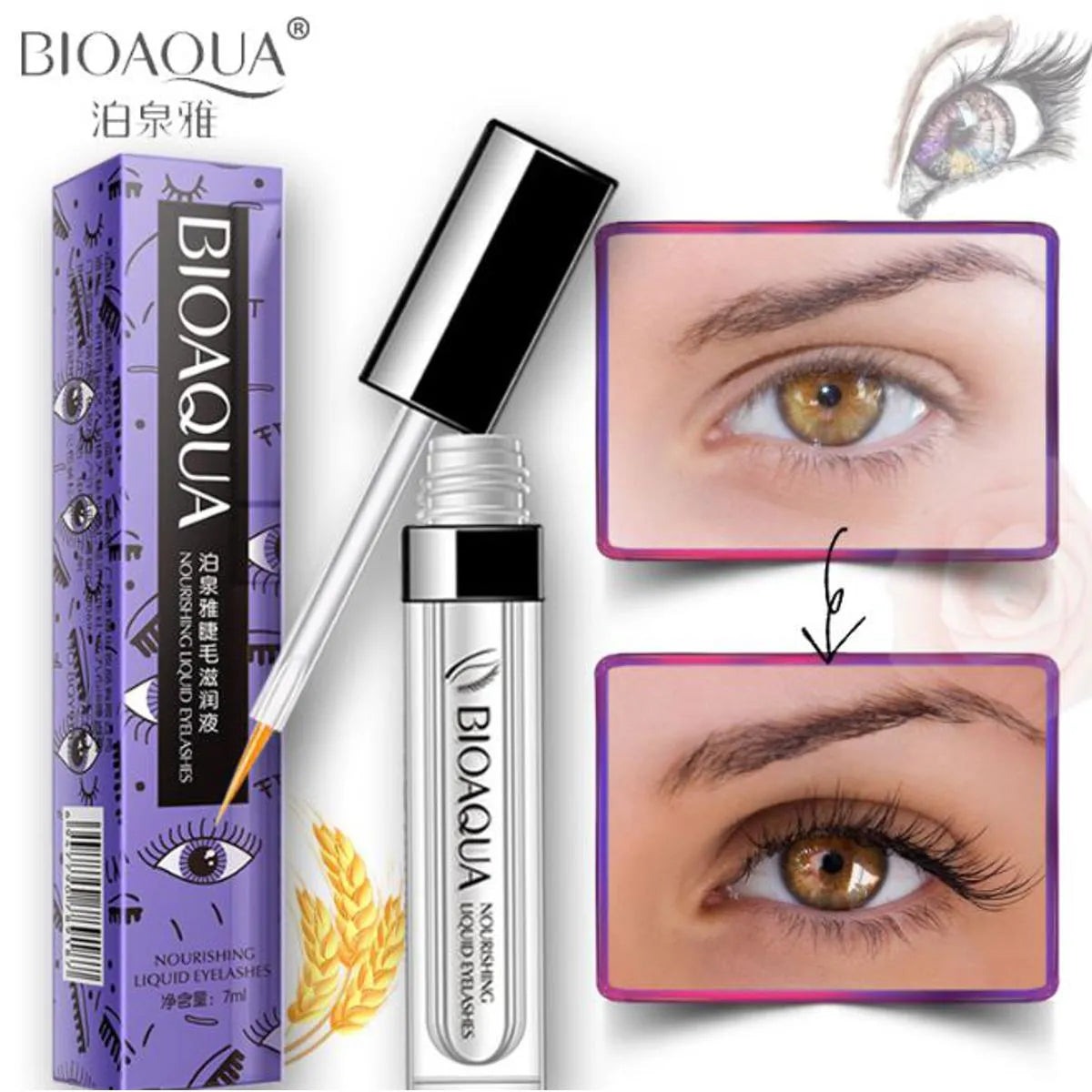 Bioaqua Eyelash &amp; Eyebrow Growth Serum - 7ml | Premium Skincare & Beauty Products in Pakistan