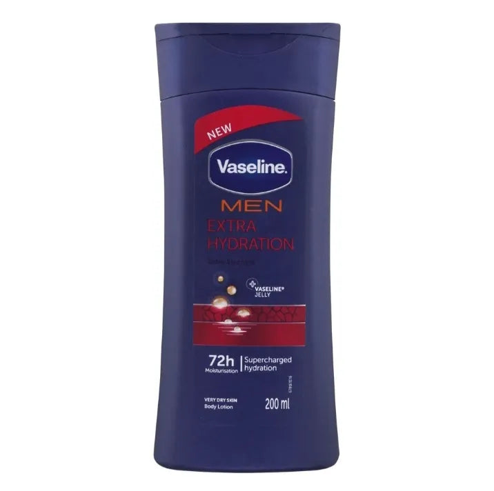 Vaseline Men Extra Hydration 72H Body Lotion - 200ml | Premium Skincare & Beauty Products in Pakistan