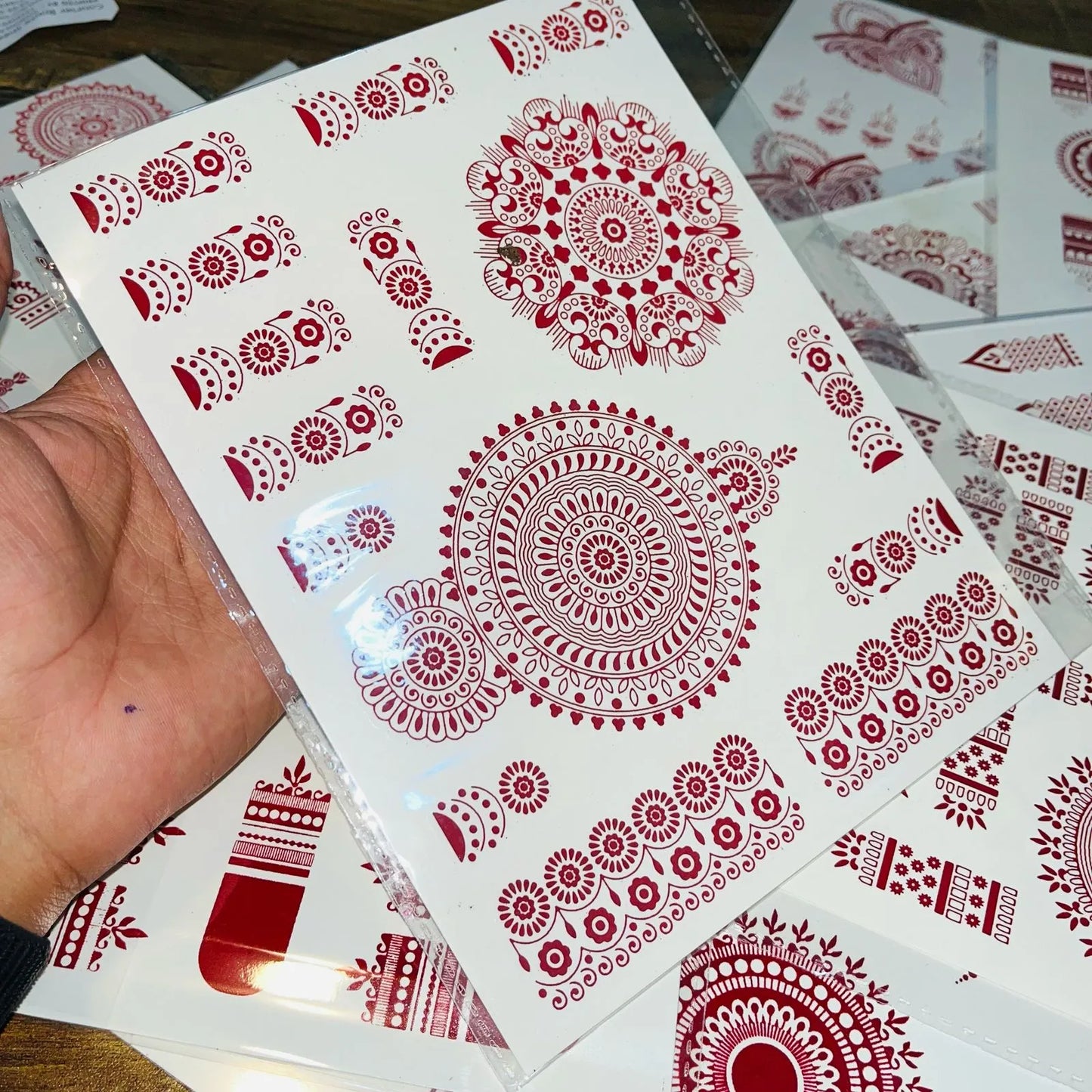 Simple Aesthetic Full Hand Sticker Tatto Mehndi