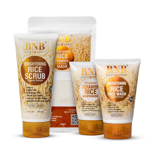 BNB Rice Bliss Bundle (Rice Extract Kit + Organic Rice Ceramide Moisturizer - 120ml)